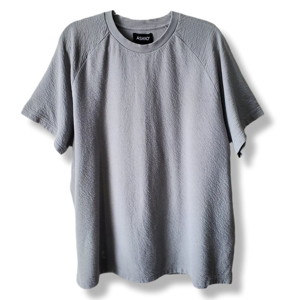 Ashro Men Textured Pullover Shirt XXL Casual Comfort Relaxed Natural Neutral